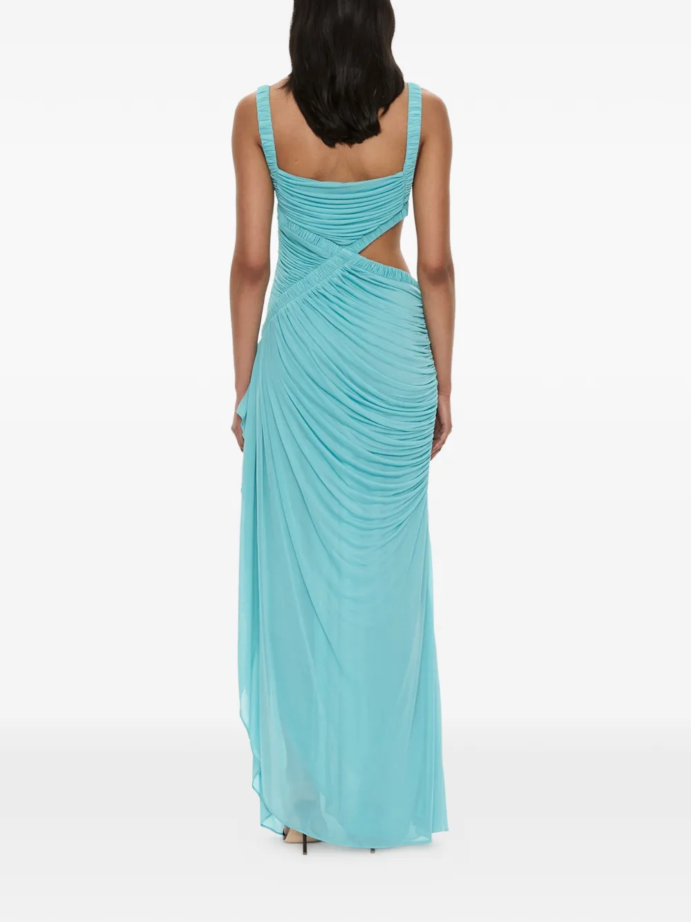 Christopher Esber Theia Squared maxi-jurk met ruches Blauw