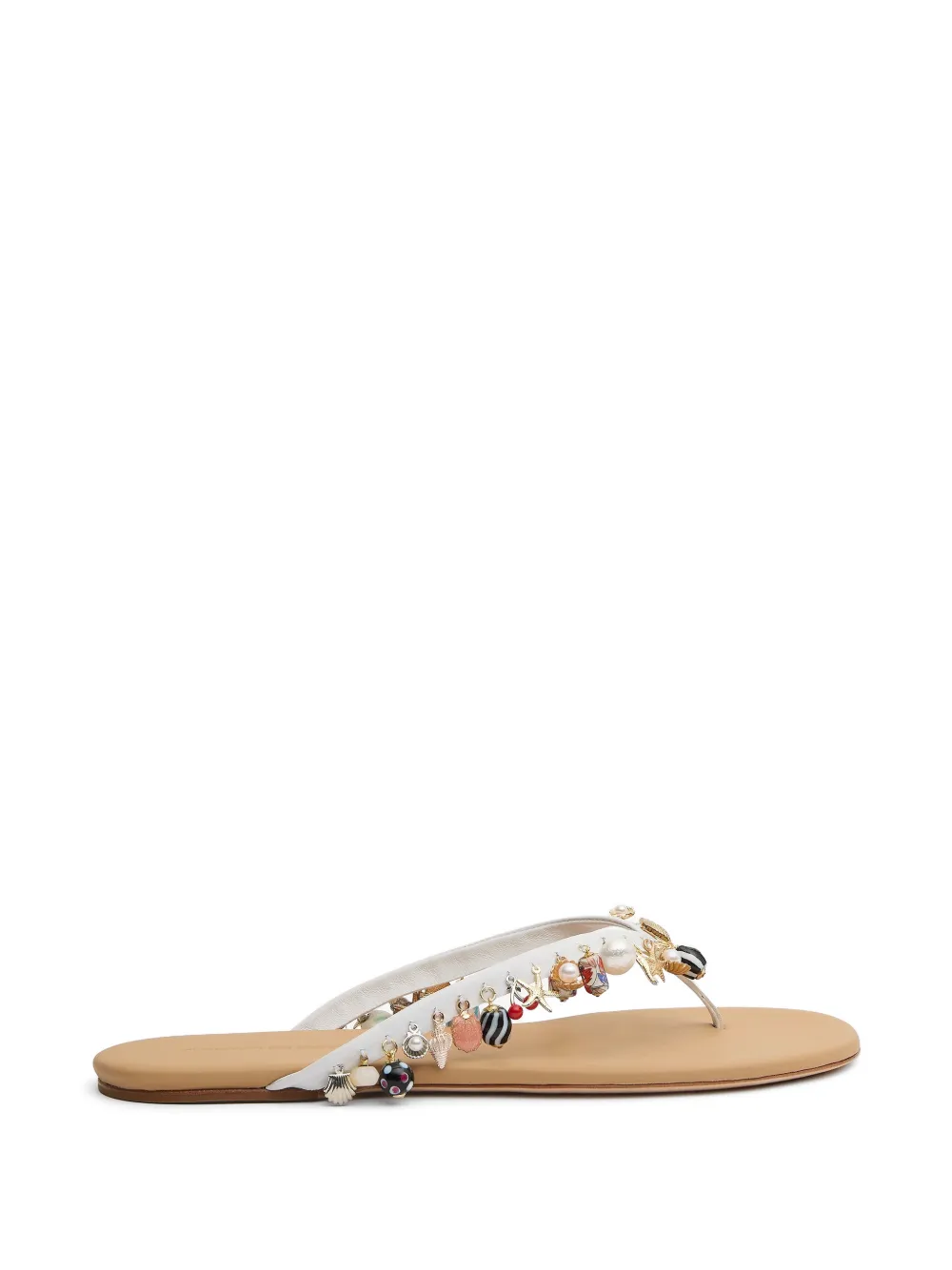 Christopher Esber Memento Flip-Flops mit Anhänger - Weiß