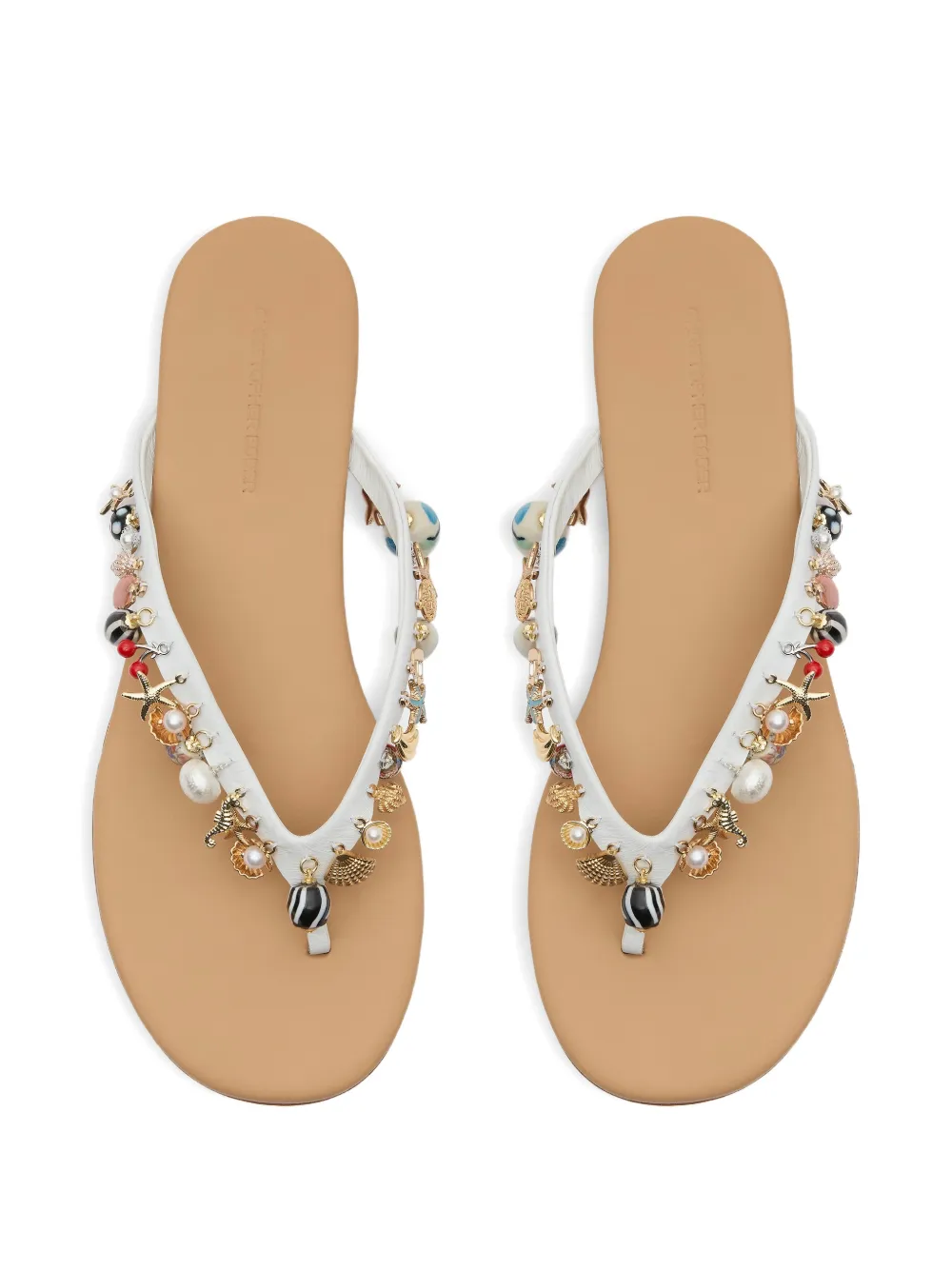 Christopher Esber Memento teenslippers met bedel Wit