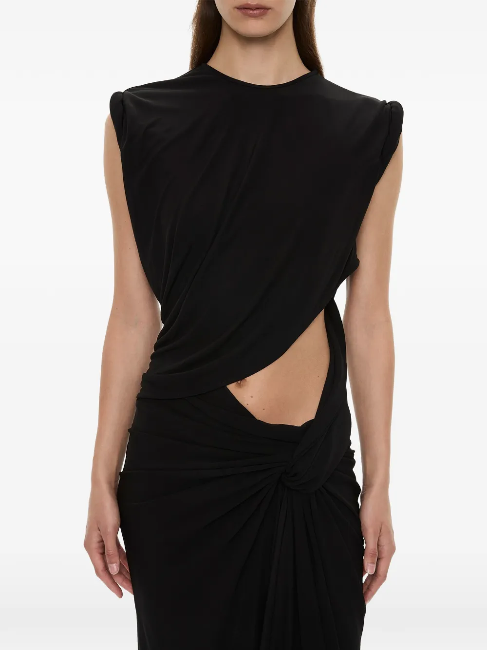 Christopher Esber twisted cut-out long dress - Schwarz