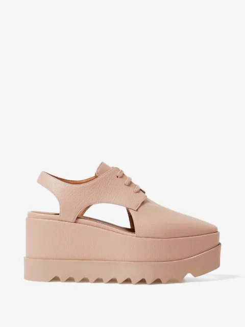 Stella McCartney Elyse cut-out wedge derby shoes