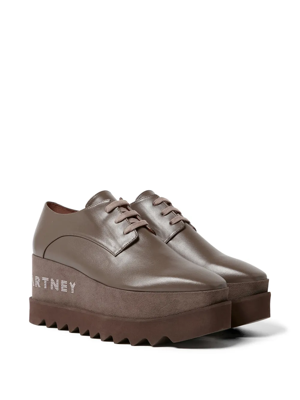 Stella McCartney Elyse derby schoenen met logodetail Bruin