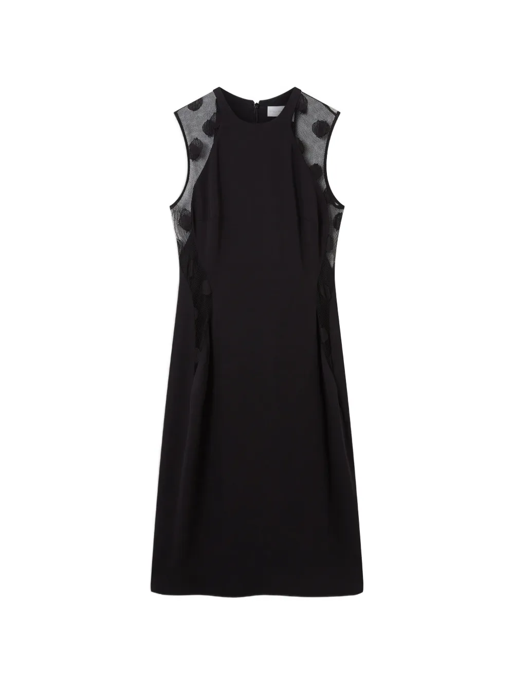 Stella McCartney Mini-jurk met mesh vlak en stippen Zwart