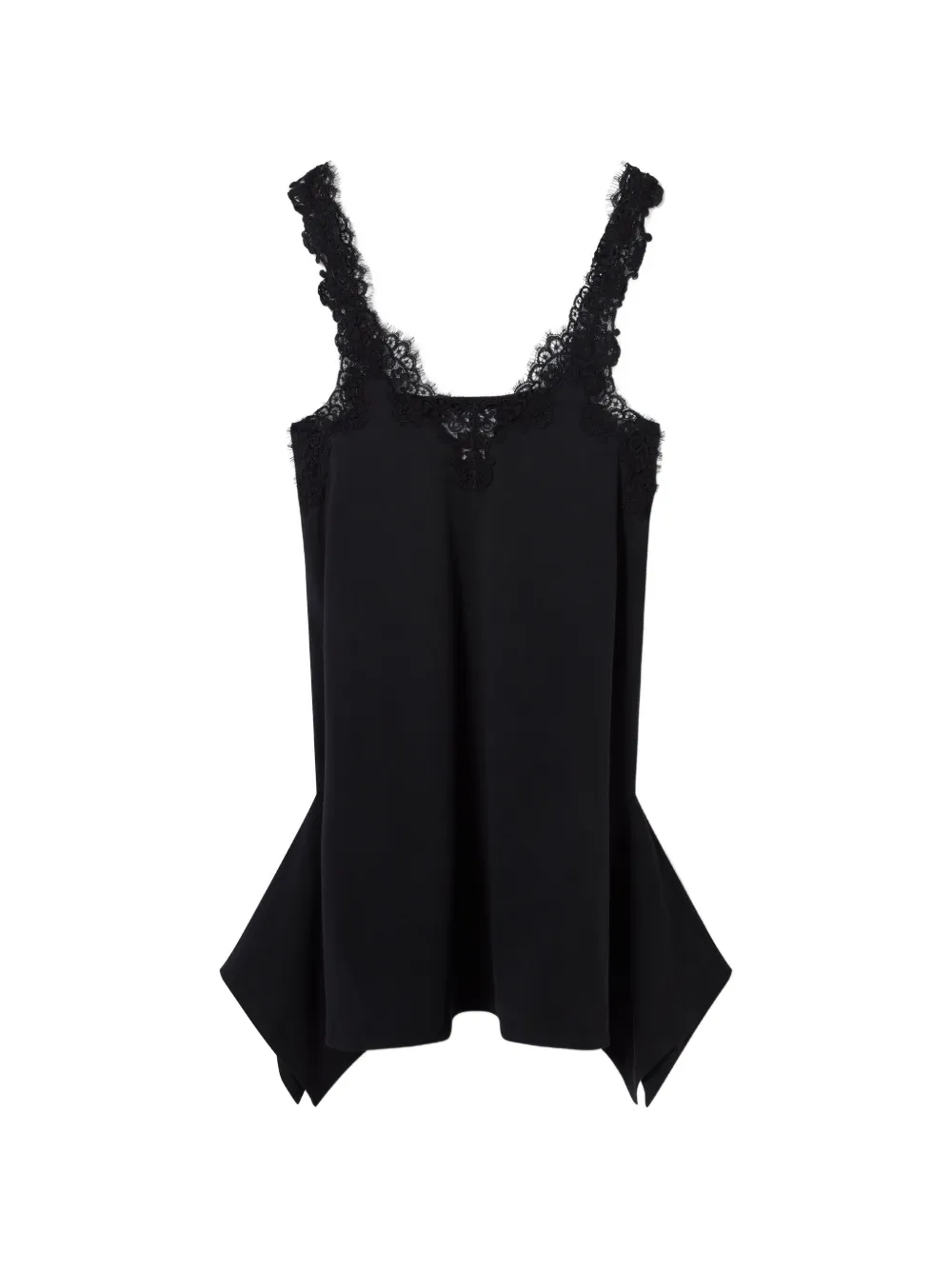 Stella McCartney lace-trim mini dress - Nero