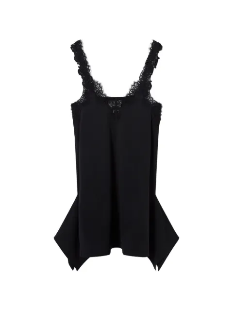Stella McCartney vestido corto con ribete de encaje