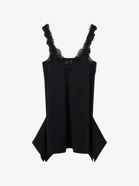 Stella McCartney vestido corto con ribete de encaje