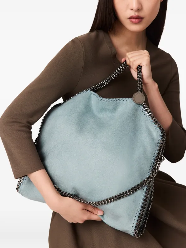 Stella McCartney Falabella fold-over Tote Bag | Blue | FARFETCH JO