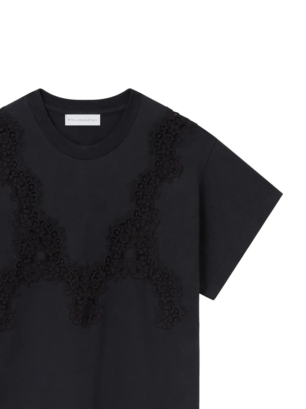 Stella McCartney T-shirt met veterdetail Zwart