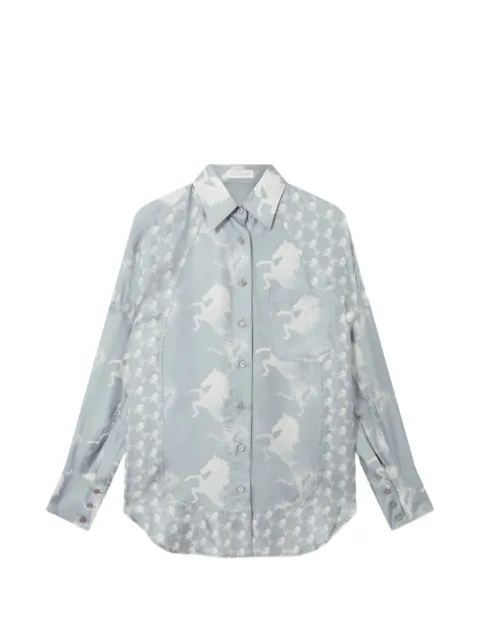 Stella McCartney horse-print silk shirt
