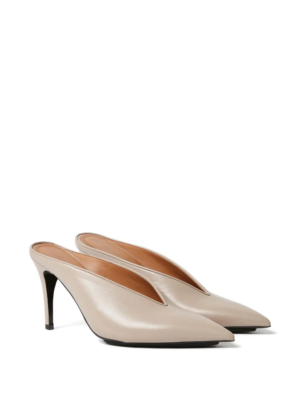 Stella McCartney pointed-toe V-cut mules Beige