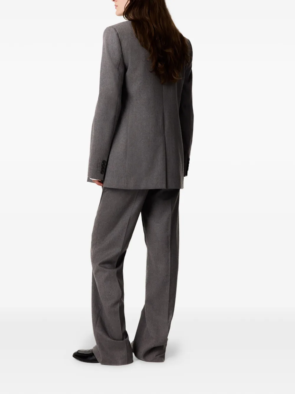 Stella McCartney Geplooide broek met knopen Grijs
