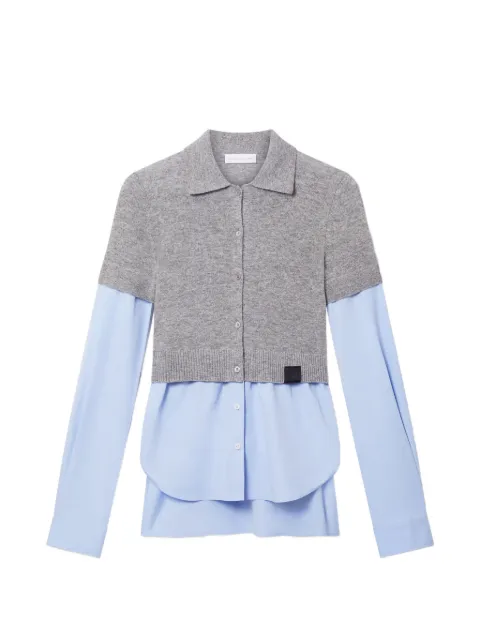Stella McCartney hybrid knit shirt cardigan