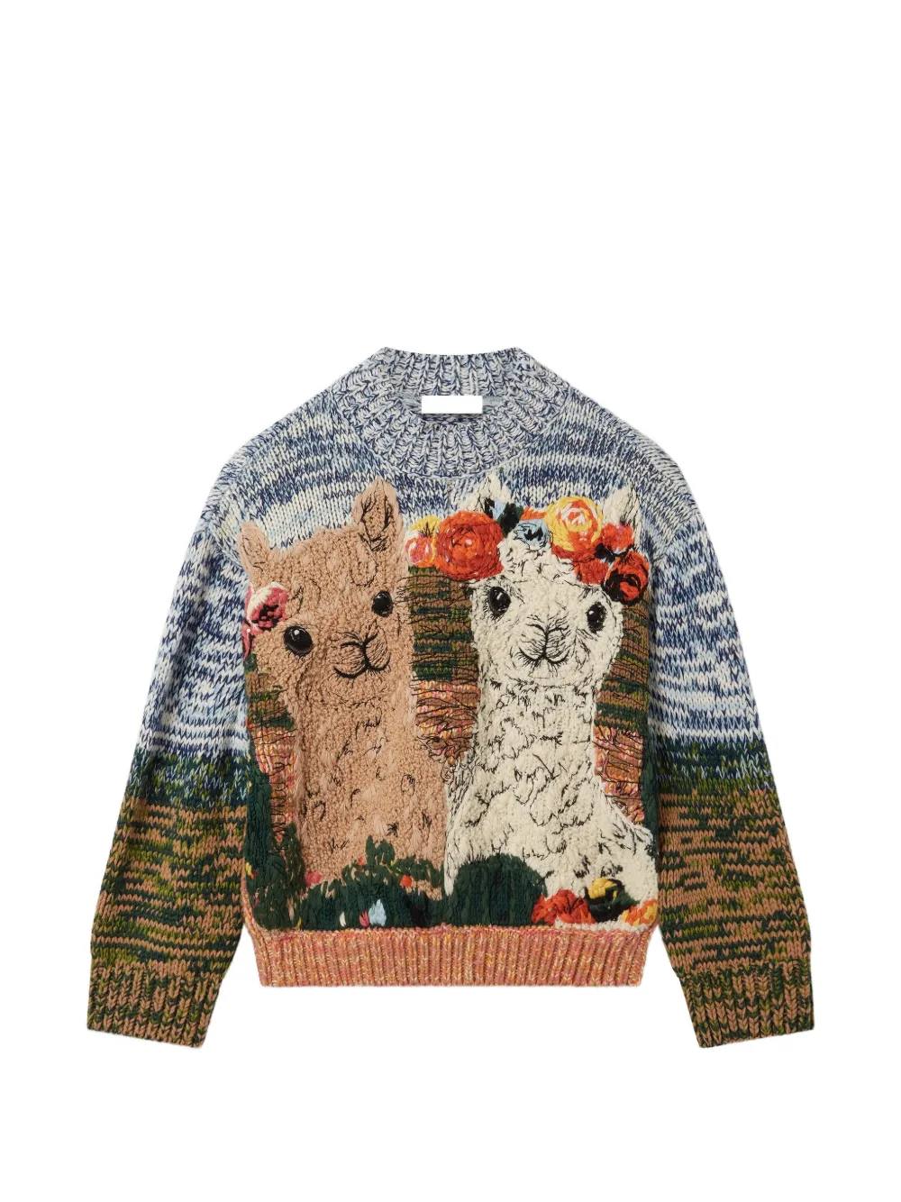 Stella McCartney Pullover mit Alpaka-Motiv - Nude