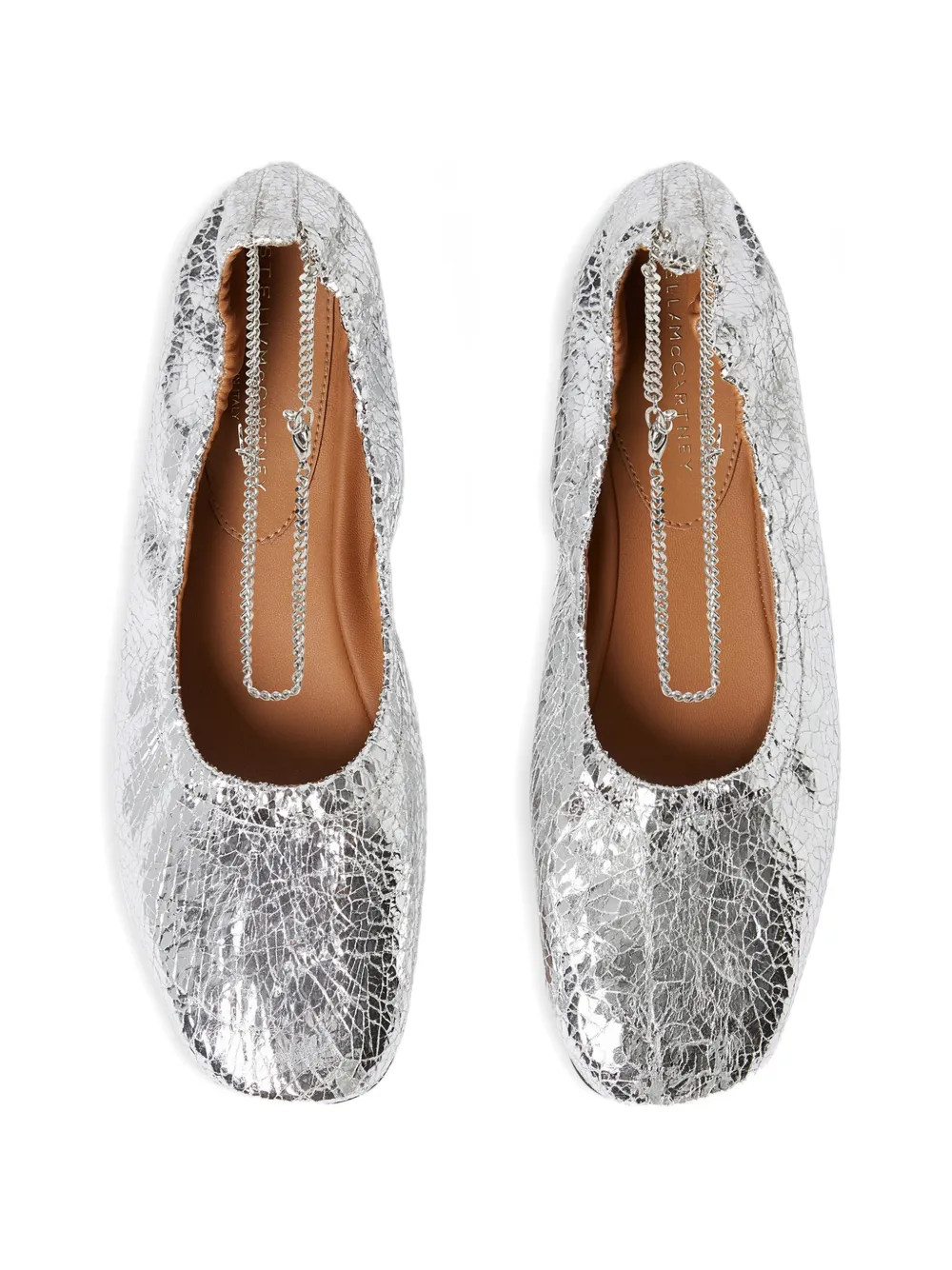 Stella McCartney chain-link ballet flats Zilver
