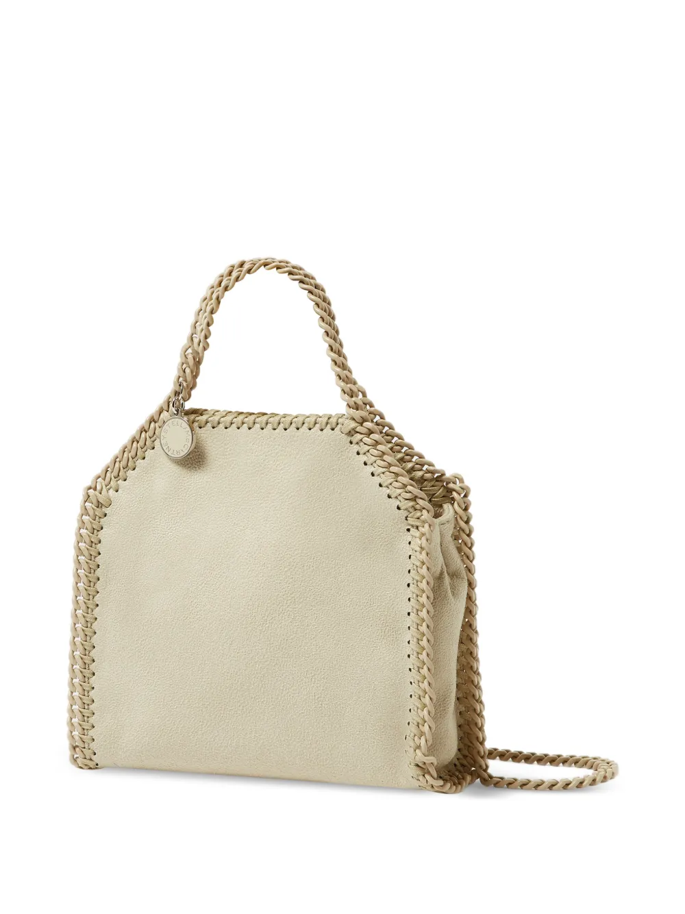 Stella McCartney Kleine Falabella tas met ketting afwerking Beige