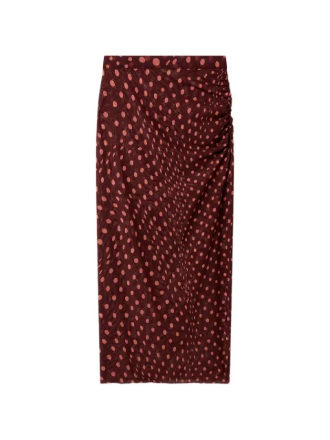 Stella McCartney falda midi con estampado de lunares