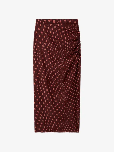 Stella McCartney falda midi con estampado de lunares