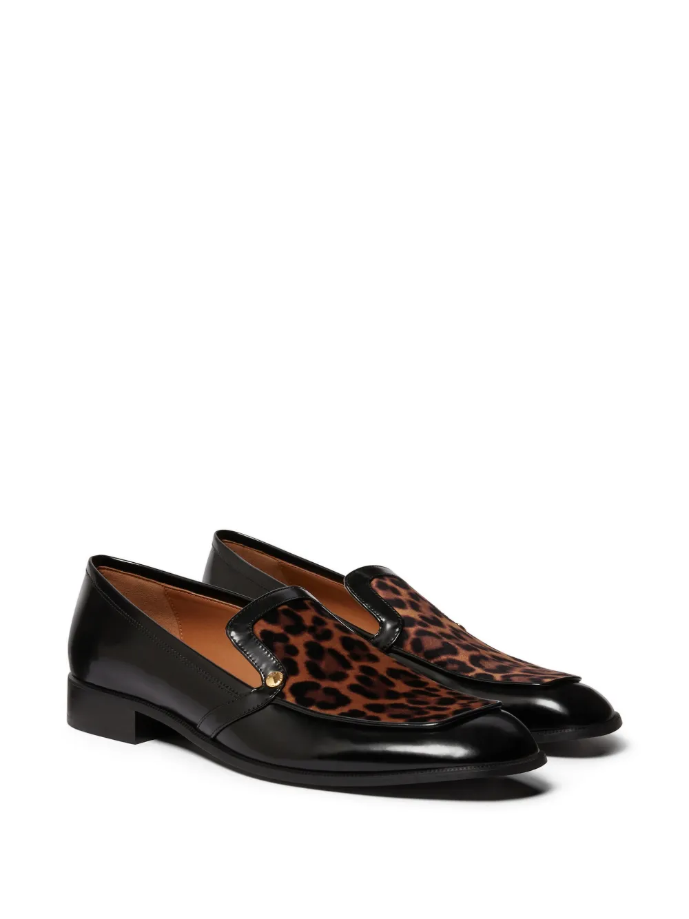 Stella McCartney leopard-print loafers Zwart