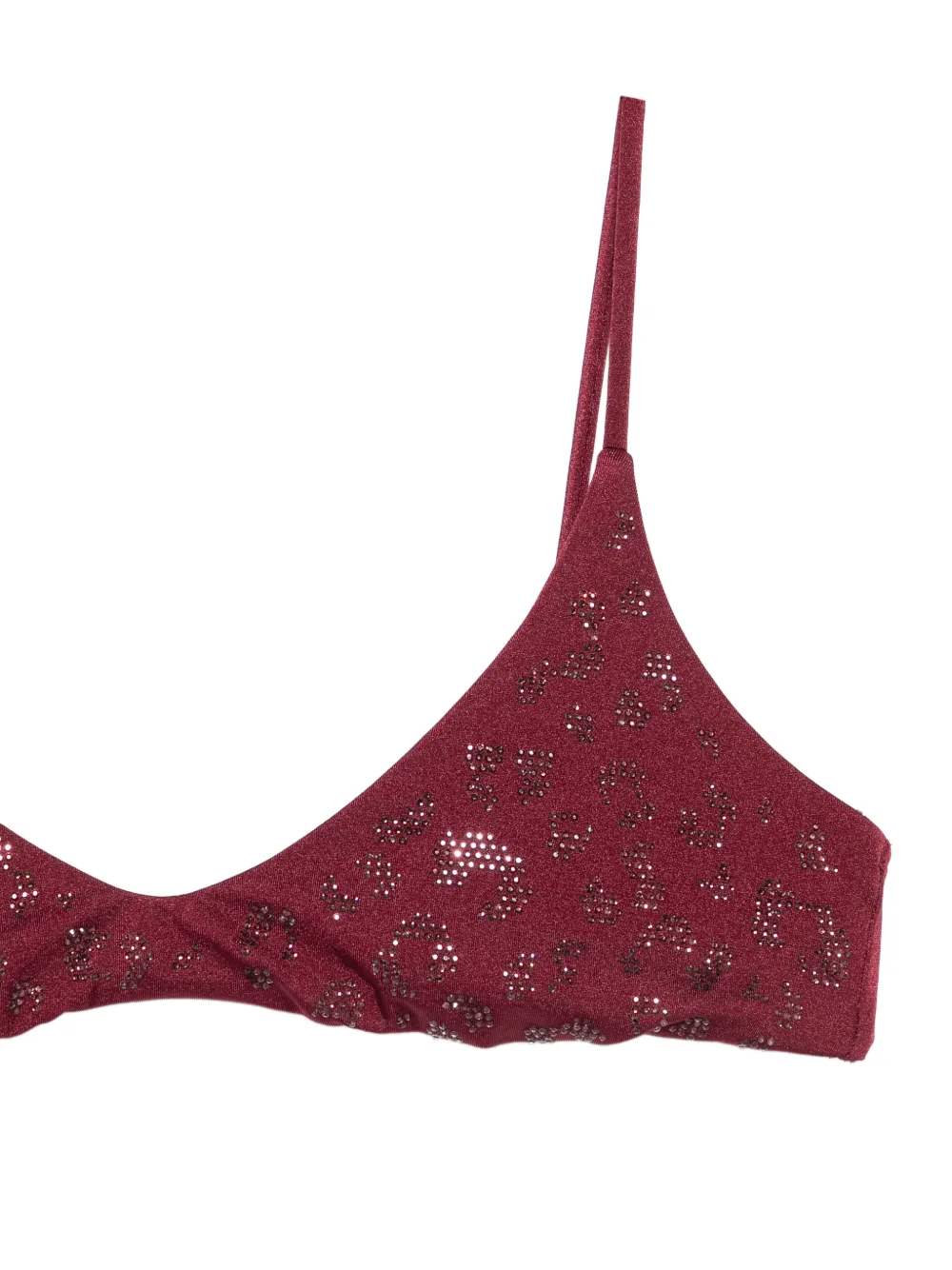 MC2 Saint Barth Paloma bh verfraaid met stras en luipaardprint Rood
