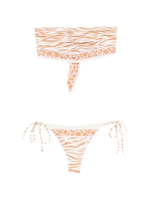 MC2 Saint Barth animal-print bandeau bikini