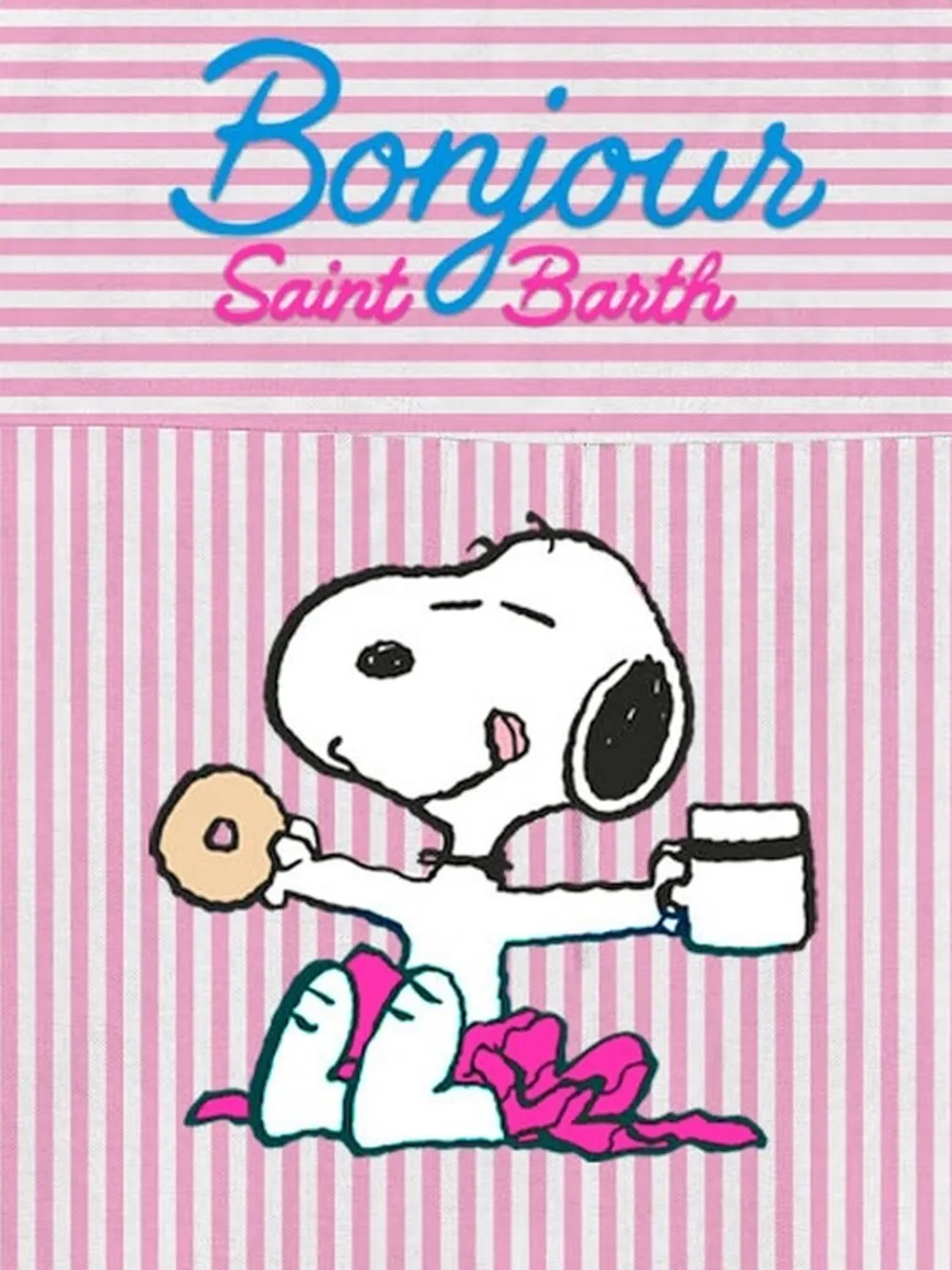 MC2 Saint Barth Snoopy gestreepte blouse Wit