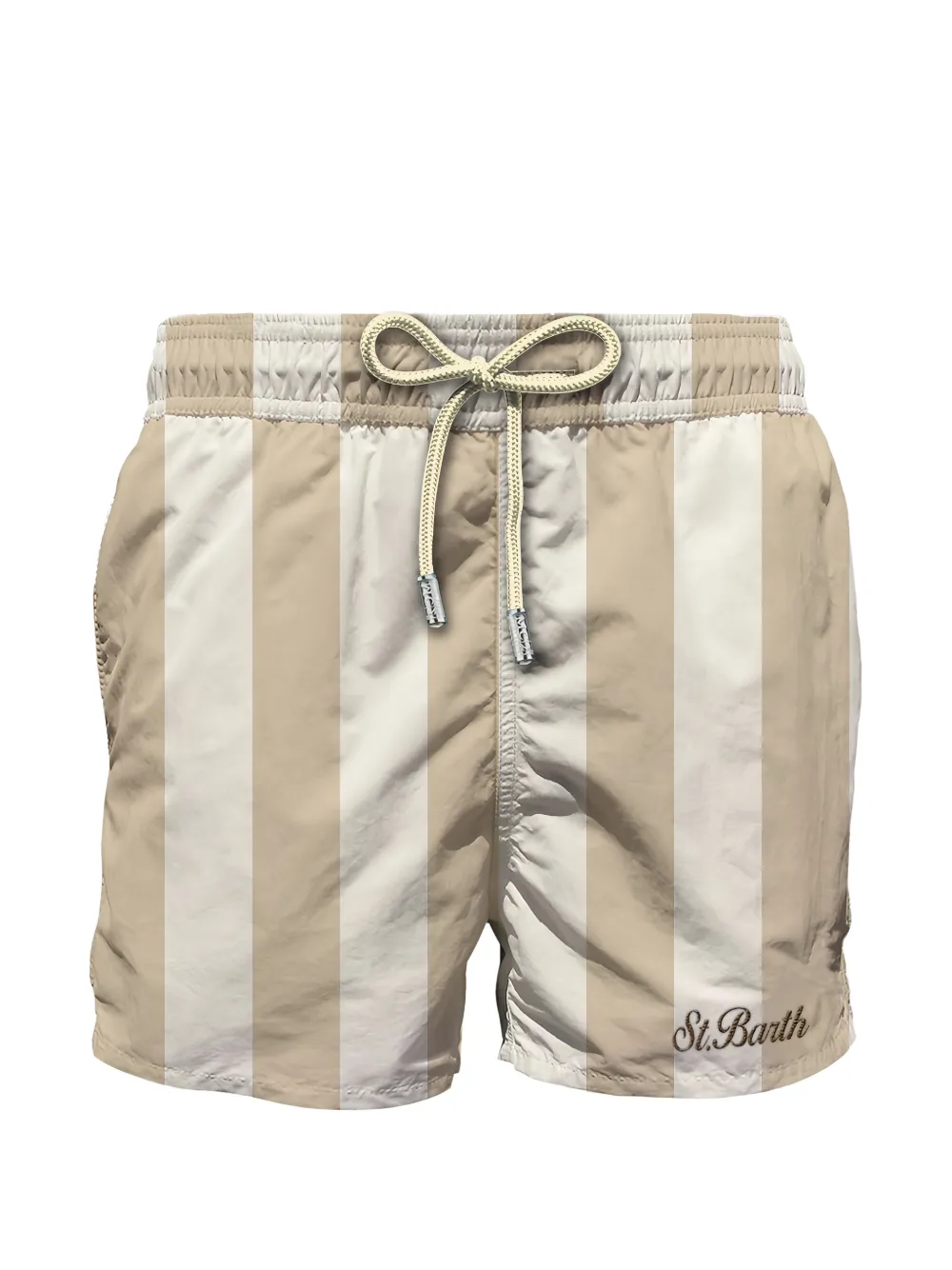 MC2 Saint Barth 사이로스 스트라이프 드로스트링 스윔 쇼츠 | 화이트 | Image 1