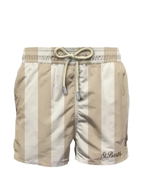 MC2 Saint Barth Gestreifte Syros Badeshorts mit Kordelzug