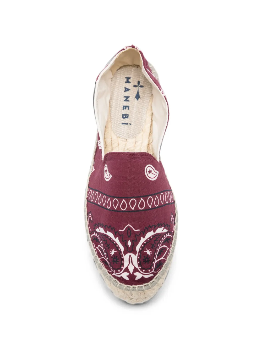 Manebi paisley-print espadrilles Rood