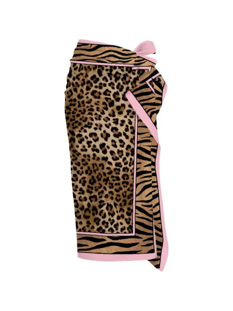 MC2 Saint Barth animal-print sarong maxi skirt
