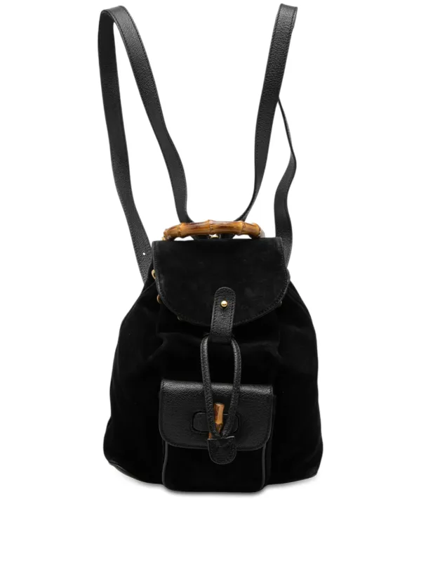 Gucci Pre-Owned 20th Century バンブー スエード バックパック