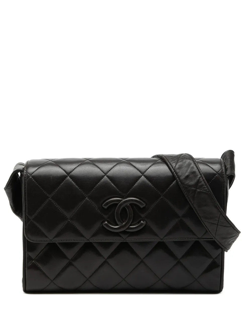 CHANEL Pre-Owned 1994-1996 CC Quilted Lambskin Flap crossbody bag - Nero