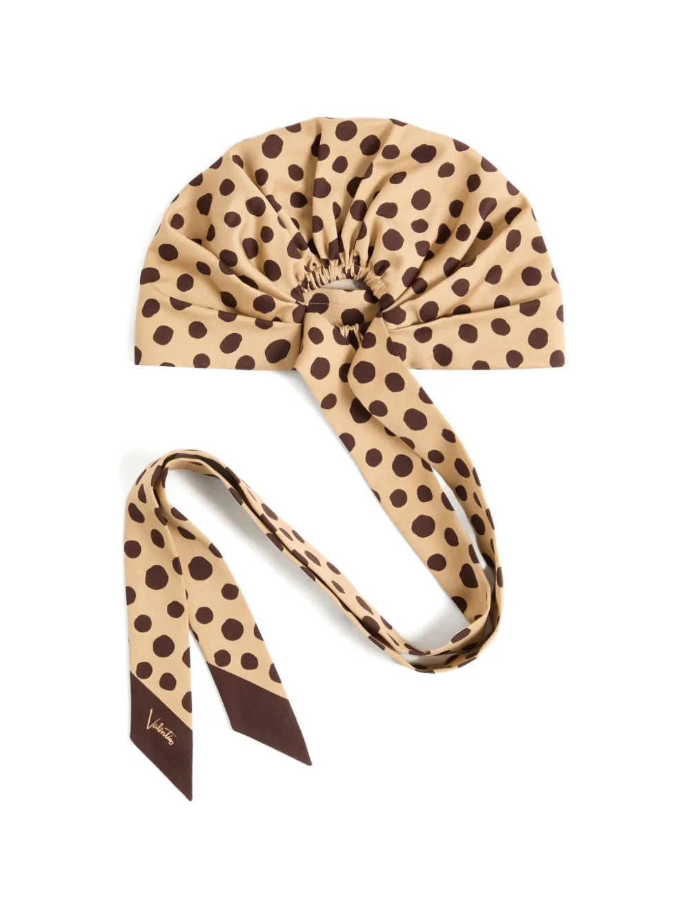 Valentino Garavani Pois Dalmata plus de pois haarband van katoenen en zijde Beige