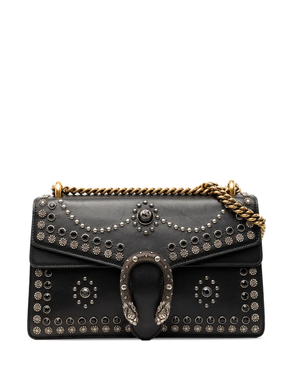 Gucci Pre-Owned 2016-2026 Medium Studded Calfskin Dionysus shoulder bag - Schwarz