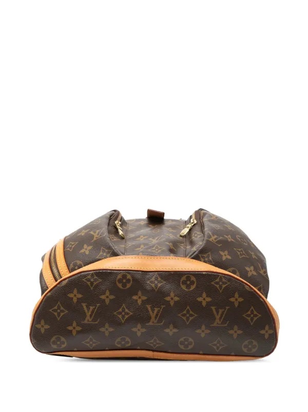 louis vuitton bosphore backpack used // Brown Monogram VSP Consignment Interior Lining stained with Pen Mark Louis Vuitton Bosphore Backpack vintage