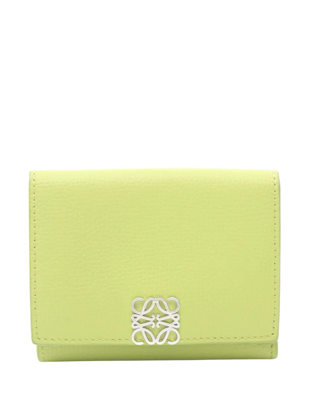 Loewe Pre-Owned 2010-2026 Leather Anagram Wallet small wallets - Verde