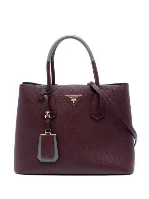 Prada Pre-Owned 2013-2026 Medium Saffiano Cuir Double satchel