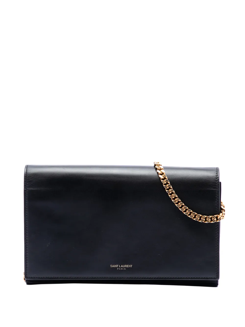 Saint Laurent Pre-Owned 2013-2026 Mini Smooth Calfskin Paris Wallet on Chain crossbody bag - Nero