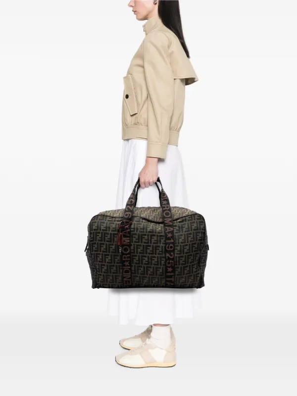 Fendi ボストンバッグ ブラック/ブラウン 1925年製 Fendi Pre-Owned 20th Century ズッカ キャンバス ローマ 1925