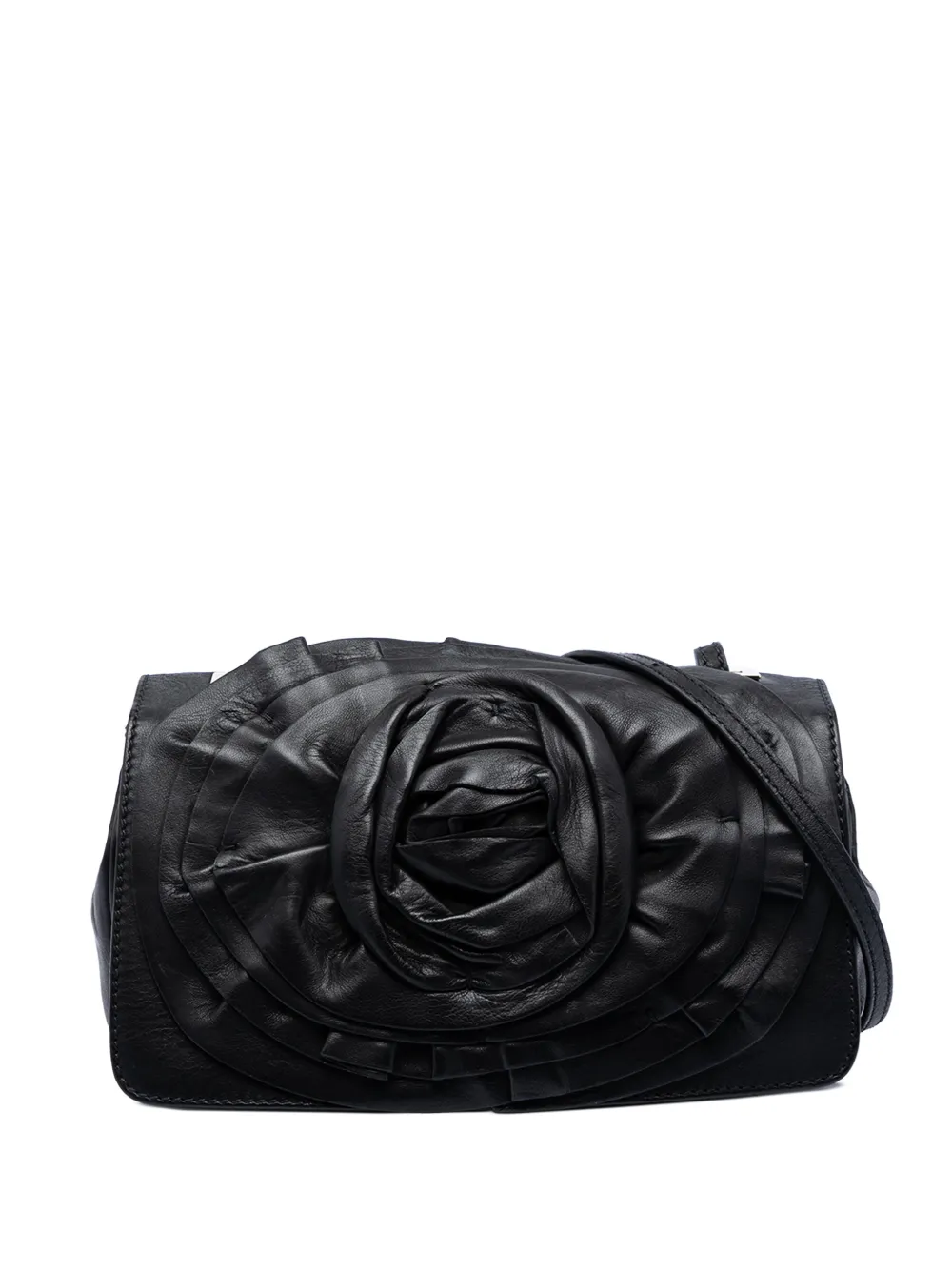 Valentino Garavani Pre-Owned 20th Century Nappa Petale Rose shoulder bag - Nero