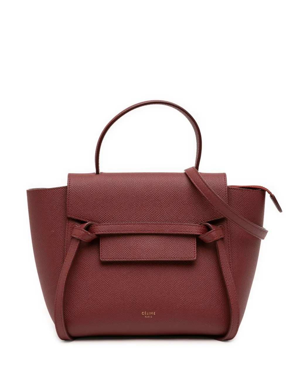 Celine Pre-Owned 2018 Nano Grained Calfskin Belt Bag satchel - Rosso