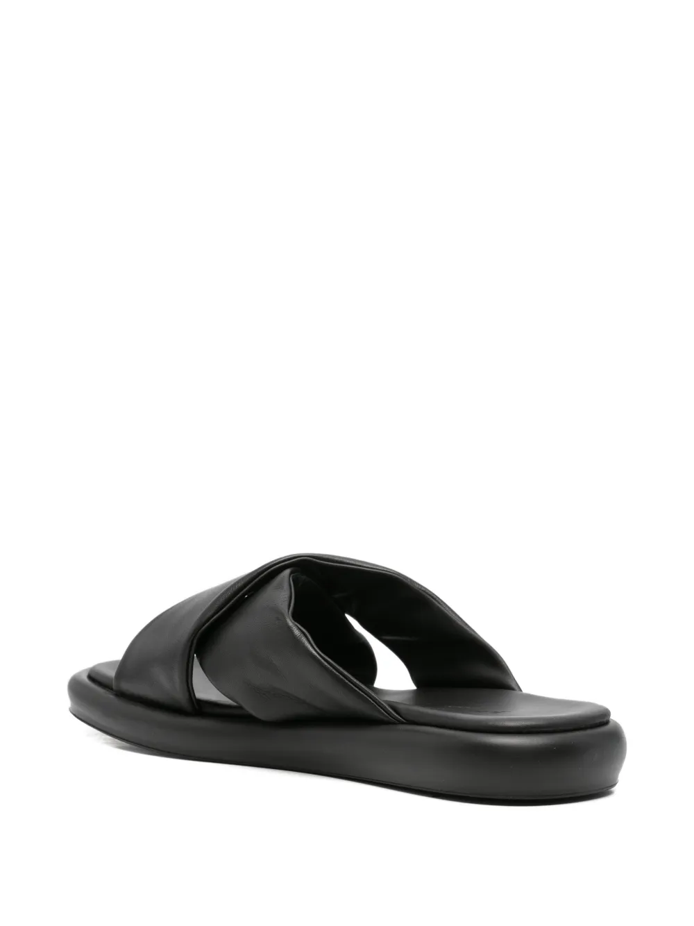 JOHN HARRISON criss-cross strap sandals Zwart