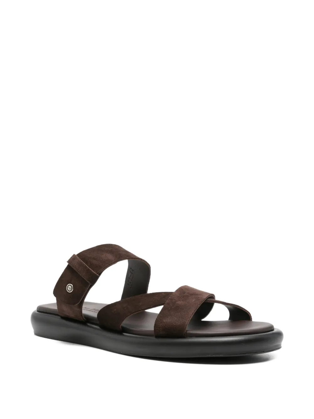 JOHN HARRISON suede crossover sandals Bruin