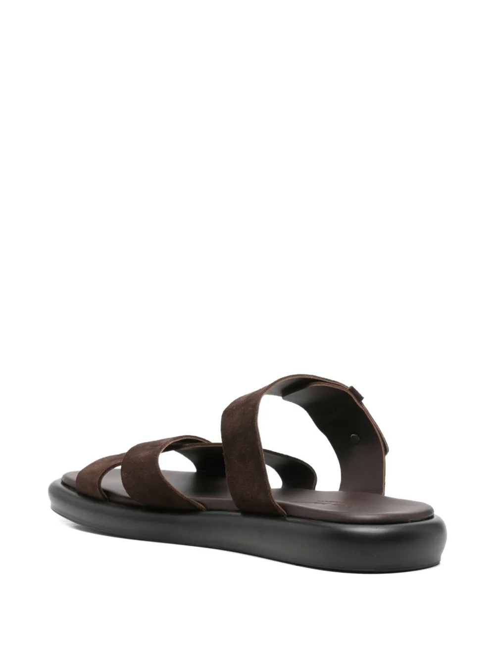 JOHN HARRISON suede crossover sandals Bruin