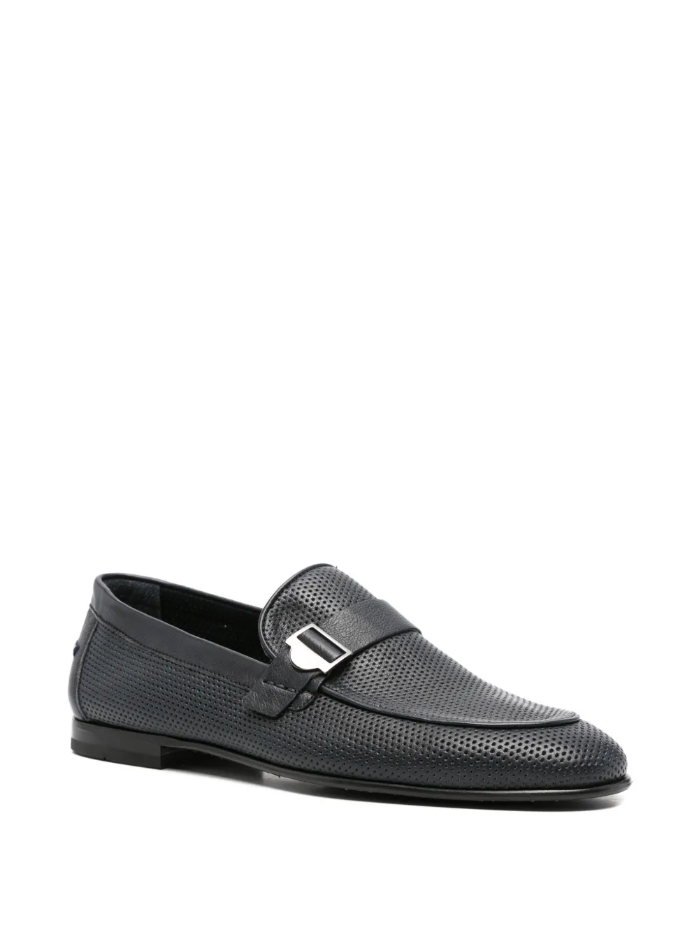 JOHN HARRISON perforated leather loafers Blauw