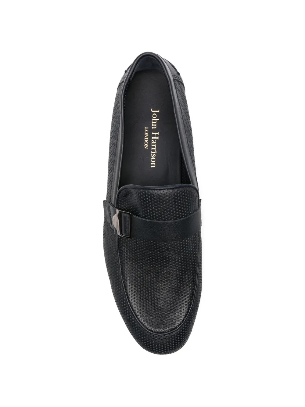 JOHN HARRISON perforated leather loafers Blauw