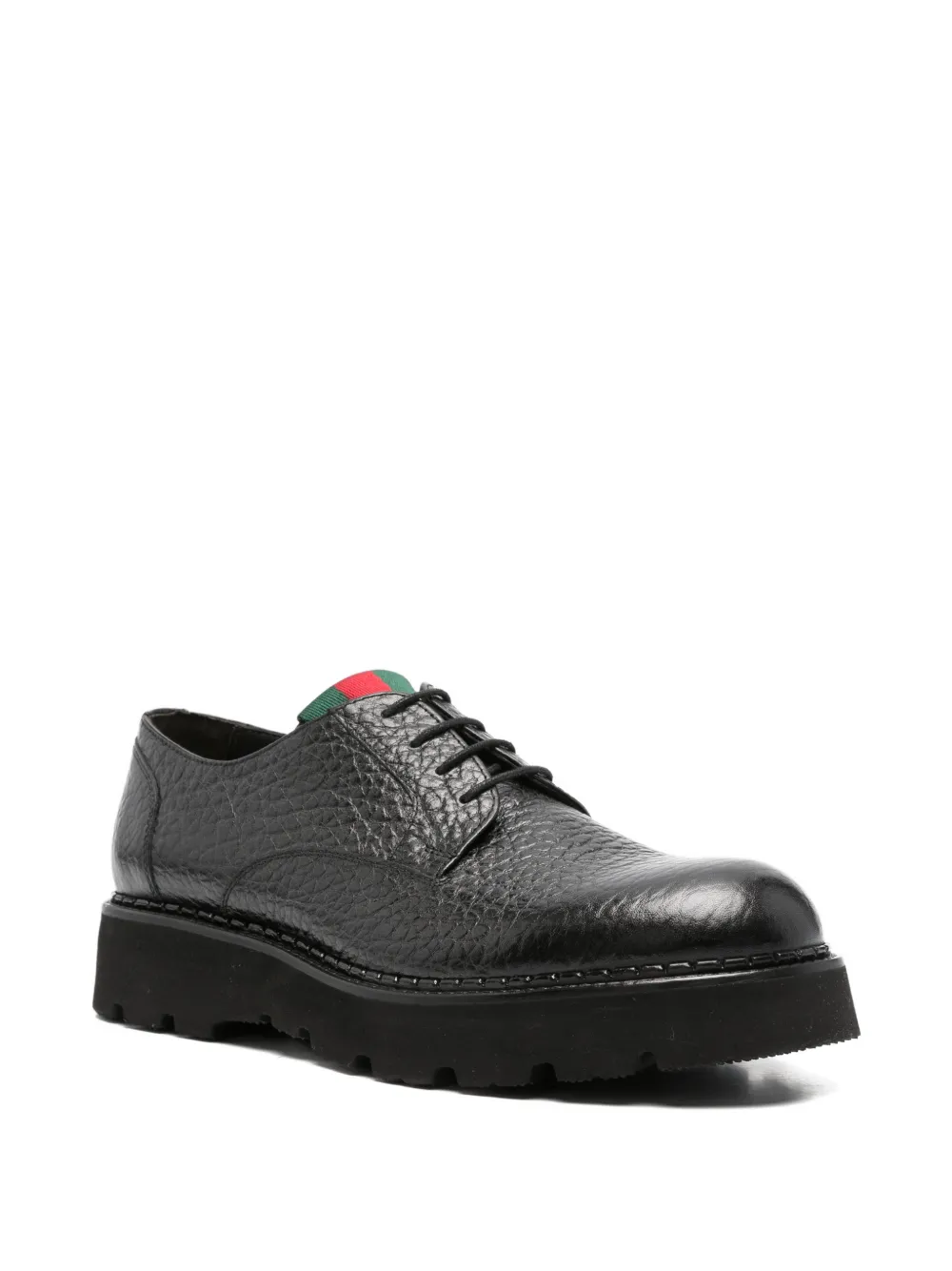 JOHN HARRISON pebbled-effect Derby shoes Zwart
