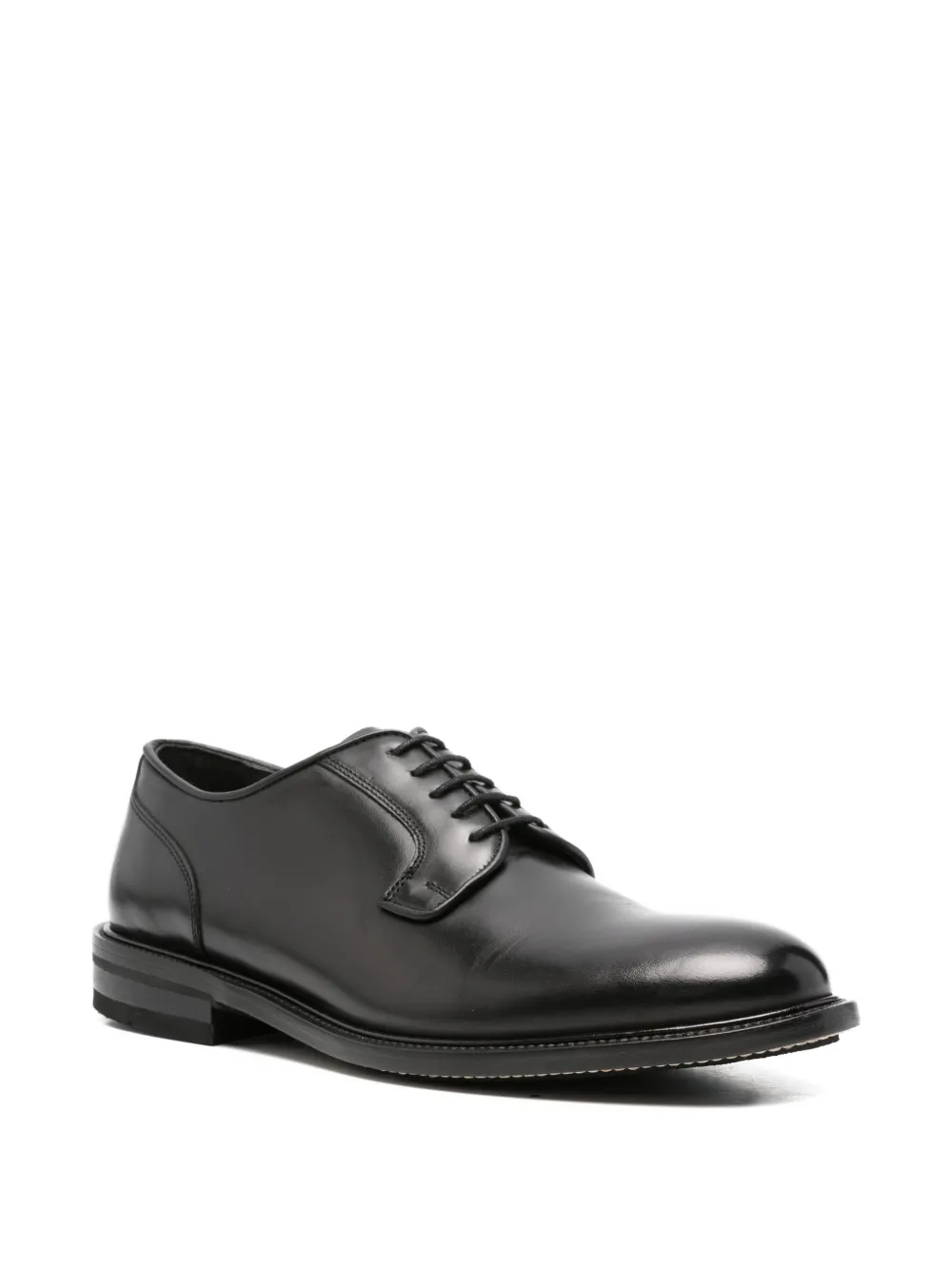 JOHN HARRISON lace-up leather Derby shoes Zwart