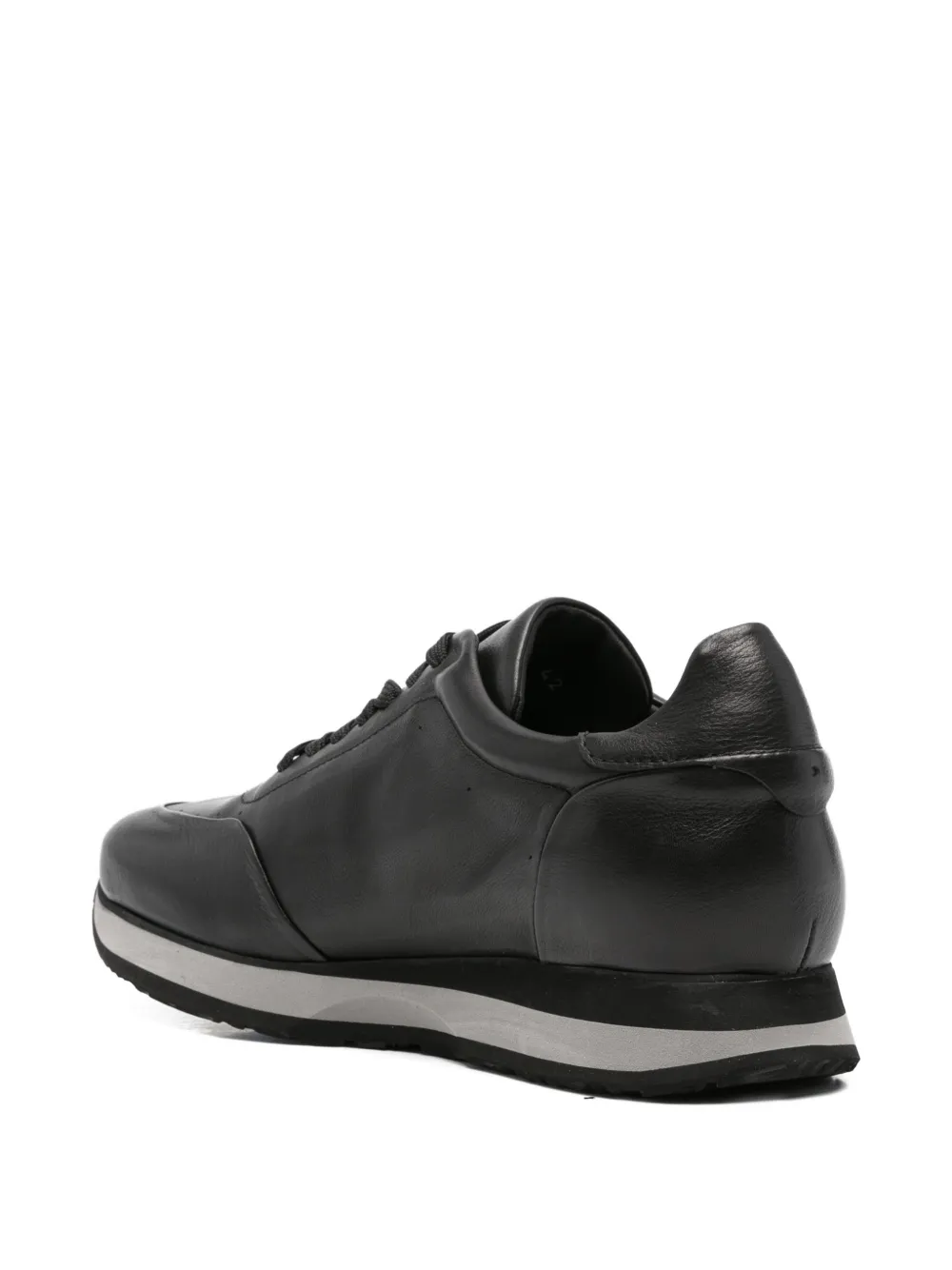 JOHN HARRISON leather panelled sneakers Zwart