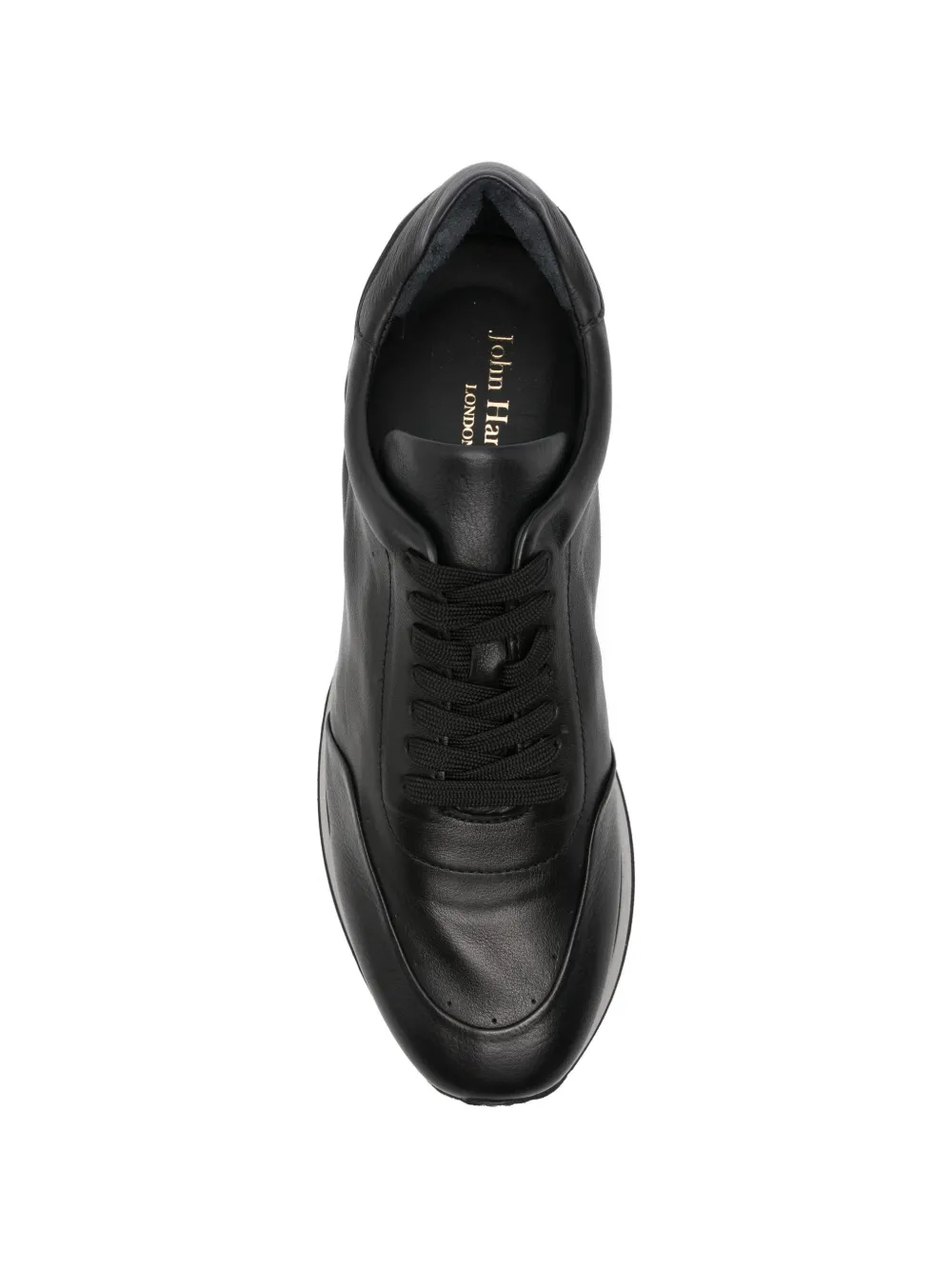 JOHN HARRISON leather panelled sneakers Zwart