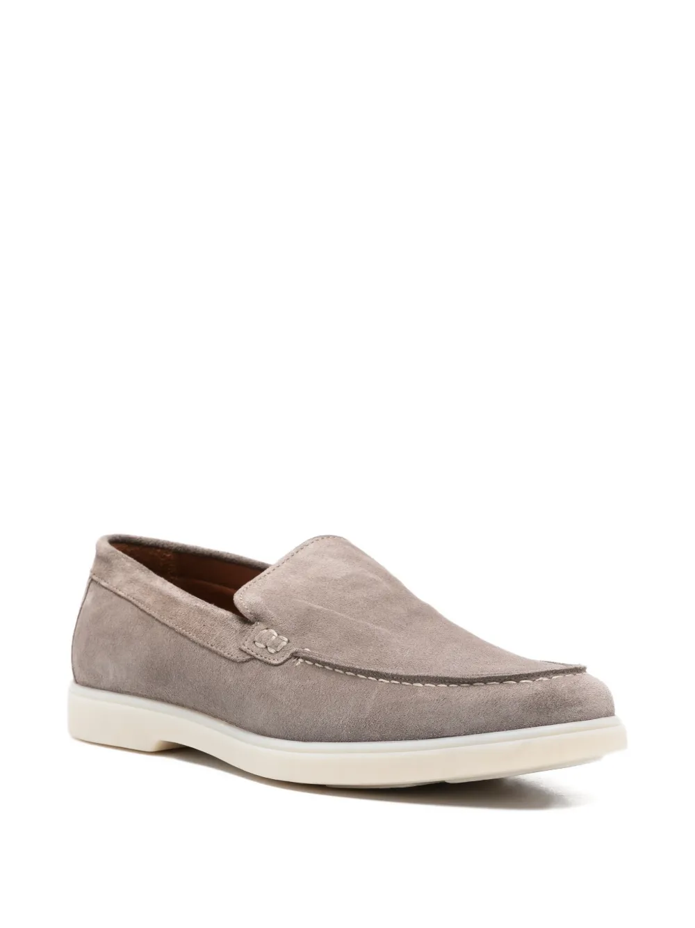 JOHN HARRISON suede slip-on loafers Beige